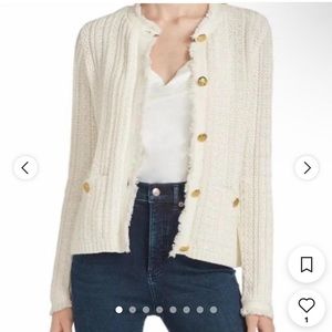 Tahari Cardigan Sweater Gold Buttons